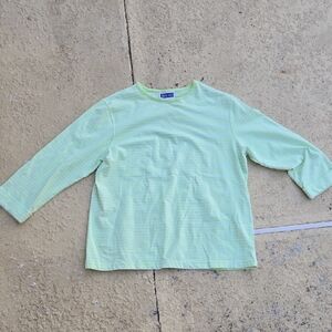 Stylish Mint Striped Long Sleeve Tee